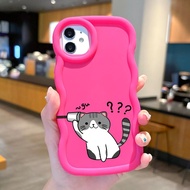 Casing hp For iphone 14 14 Plus 14 Pro 14 Pro Max 15 15 Plus 15 Pro 15 Pro Max Casing Cute Cat Soft 