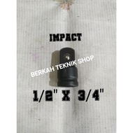 BLACK sock ADAPTER 1/2" x 3/4" IMPACT TL sock handle connection