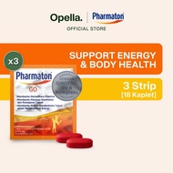 Pharmaton COD GO 18 Capsules - Multivitamin Increases Energy and Endurance Anti-Inflammatory An