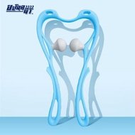 天鵝款手動肩頸按摩器 手持夾頸按摩器 藍色