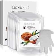 [MOND'SUB] Best Hydrating Hand &amp; Nail Mask - Healthy Coconut Oil Moisturizing Gloves for Dry Hands - Full With Organic Acids Hydrating &amp; Nourishing Hand Mask Protecting Your Skins (5 pairs)