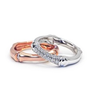 LAVERA Diamond - White and Pink Gold Wedding Bands  แหวนคู่/แหวนแต่งงาน ทองขาว และ ทองคำ
