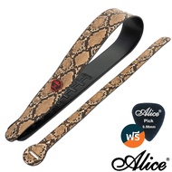 Alice Bass Guitar Strap Electric Faux Leather Material Width 7 Cm Snake Scale Pattern Model A040-P2 