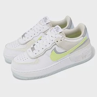 Nike 休閒鞋 Wmns Air Force 1 Shadow 女鞋 白 螢光綠 藍 AF1 拼接 解構 FB7582-100