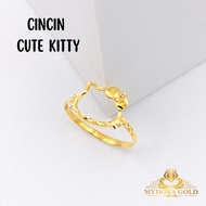 MydoraGold Cincin Cute Kitty l Cincin Emas 916 [916 Gold Ring] Fashion Ring