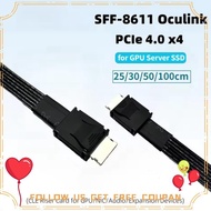 PCIE 4.0 X4 Oculink 4i 30cm Extension Cable 64Gbps for EGPU SSD OCuLink 4X External Graphics Dock hs
