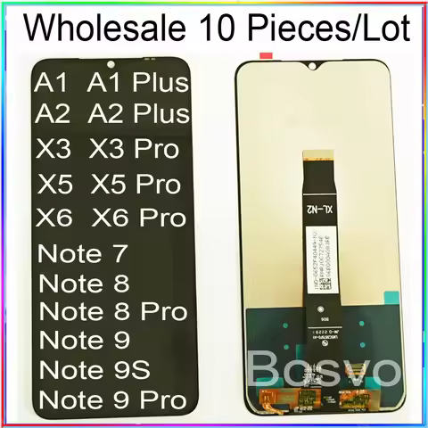 10 Pieces/Lot For Redmi A1 A2 A1 Plus A2 Plus Display Note 7 8 9 9S LCD For Xiaomi Poco X3 Pro X5 5G