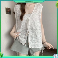 Vest Vintage Lace Knitted Kor ean