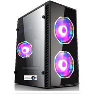 ♞,♘Keytech Terminator Series T800 Tempered Glass Gaming PC Tower Case Gaming Case MATX CASE ONLY
