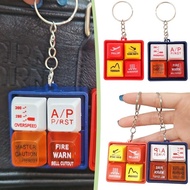 Aircraft Emergency Alert Simulator Keychain Button Sound Aircraft Route Alarm Keyring Backpack Charm
