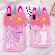 Samsung A30S A50S  A10 A30 A50 J2 J7 J5 J4 J6 J510 J710 A7 A9 Plus  Unicorn liquid glitter Case