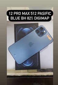 Iphone 12 pro max 512 pasific blue digimap bekas