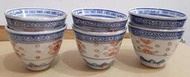 早期中國描金加彩龍紋米粒杯茶杯(2)- 直徑7 公分100ml- 9杯合售
