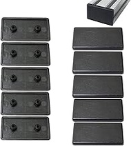 Pack of 10 End Caps Aluminium Profile Protective Caps Cover Caps Made of Plastic, End Caps for Alumi