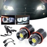 2pcs 160W For BMW E39 E53 E60 E61 E64 E65E66E87 04-07 LED Angel Eye Halo Ring Marker Side Light Whit
