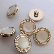 100 pcs sof gold line pearl mushroom buttons size 18mm/28L flat pearl buttons
