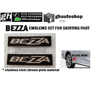 BEZZA logo emblems set for skirting part (2pcs)