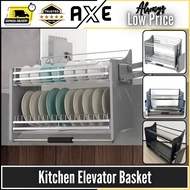 AXE™ Elevator Dish Rack Basket Stainless Steel SUS304 Black Basket With Soft Close