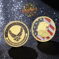 Commemorative Coins US Air Force Coins Challenge Coins Painted Coins USA Army Fans Gold Silver Coins