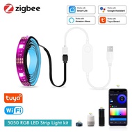 Smart Zigbee USB Led Lights Tuya Wifi RGB led Strip DC5V 5050 Smart Led TV Back Lighting Wok With  A