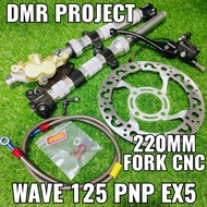 WAVE125 PNP EX5 BRAKE SYSTEM SET 220MM DISC SIAM MASTER PUMP SOROK EX5 W125 PNP EX5 BRAKE PUMP FORK CNC