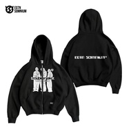 Boxy Hoodie zipper EGTNSOMIUM TROUBLEMAKER Pria & Wanita