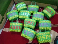 Tas anyaman plastik size XL ( Bisa Reques Nama)