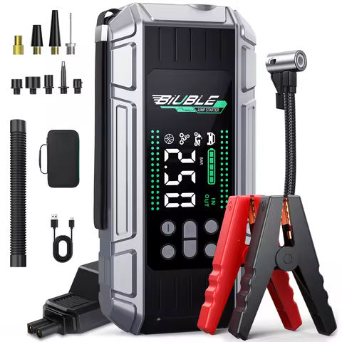 Car Jump Starter 26800mAh Power Bank Portable Air Compressor 12V Starting Device for Car Battery Eme