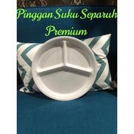 Ori Pinggan Suku Separuh Diet Portion  bowl Plate Adult Dewasa Prison Divider Melamine Non toxic IKEA Corelle Kurus Tray