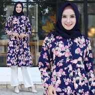SISTAQUE - Tunik Wanita Motif Bunga Ervina