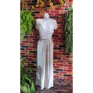 SET STRETCH T-SHIRT + SOFT CATE LONG-WAIST PANTS Good elastic shirt Pants 90 Size M H LIQUIDATION