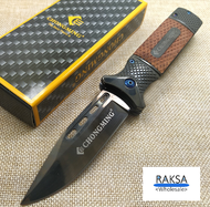 RAKSA Wholesale CHONGMING Knife มีดพับ มีดพกพา มีดพกเดินป่า มีดสวยงาม มีดพกสวยๆ มีดแคมป์ปิ้ง สีดำเงา