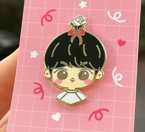 Apple Hair Flower Jin Enamel Pin