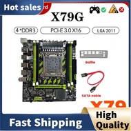 X79G Motherboard+SATA Cable+Bezel LGA2011 4XDDR3 RECC Slot M.2 NVME PCI-E X16 6XUSB2.0 SATA3.0 Serve