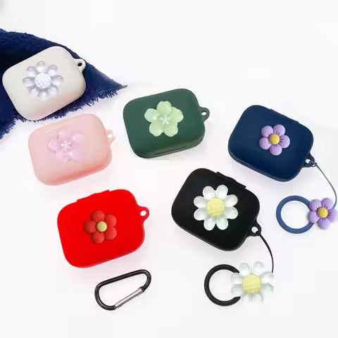 flower case for SHOKZ OpenFit Pro T010 /OpenFit 2 T920/T921/OPENFIT AIR T511 Case Silicone Earphone 