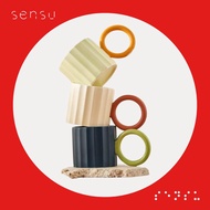 SENSU Oboro Ring Mug – Aesthetic Ceramic Mug with Unique Circle Handle for Matcha & Coffee