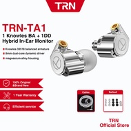 TRN TA1 Hi-Fi 1BA 1DD Hybrid Dynamic Drive Bass Metal Earphone