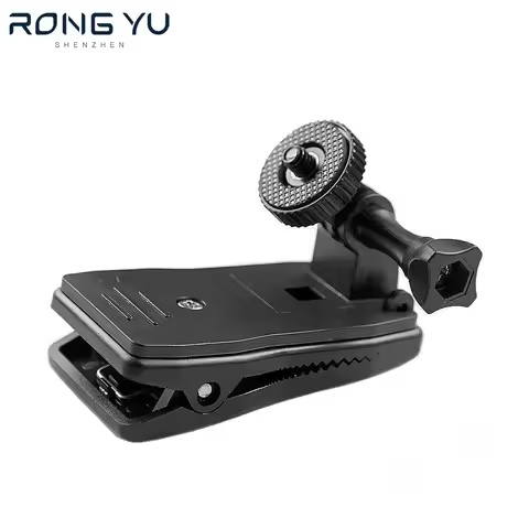 360 Degree Rotary Backpack Hat Clip Clamp Mount for Gopro Hero 12 11 9 8 7 6 for insta360 x3 SJCAM C