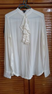 Ruffled top #O.L. work wear