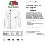 Fruit Of The Loom 'Long Sleeve' T Shirt