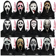 Siri Topeng Wajah Hantu Scream Mask Topeng Penyamaran Filem Seram Penutup Kepala Halloween Alat Pera