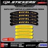 TAKASAGO EXCEL ASIA PRINT RIM STICKER - JUST INSTALL STICKER