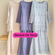 Baju Kurung Eyelet tebuk Cantik