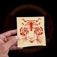 Cutting Sticker LOGO MACAN BERKUMIS Stiker Variasi  LAPTOP Motor Mobil PICUP Truk Bus Dll