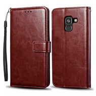 Flip Case For Samsung Galaxy A8 2018 A8 Plus 2018 Luxury Wallet Flip cover Pu Leather Case Phone Case