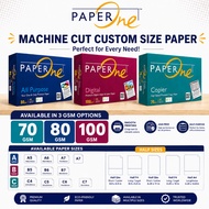 PaperOne bond paper custom size A5 A6 A7 B4 B5 B6 B7 C4 C5 C6 C7 half short letter long legal A4 A3