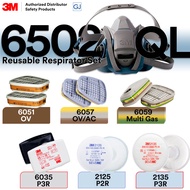 3M 6502QL Reusable Respirator Set β 6051 Organic Vapor / 6057 Organic Vapor & Acid Gas / 6059 Multi