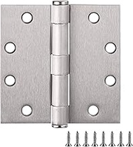 Door Hinges for Interior Doors 6-Pack 4.5-inch x 4.5-inch – Square 5/8-inch Radius Steel Door Hinge 