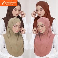 Instant Syria Moss Crepe Hijab with Free Inner - Stylish, Easy Wear, and Comfortable Design