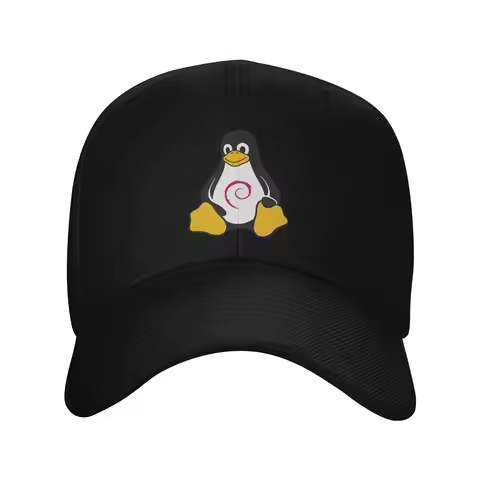 Tux Debian,Redhat, Linux Debian Baseball Cap Casual Trucker Hat Summer Unisex Men Running Hippie Sna